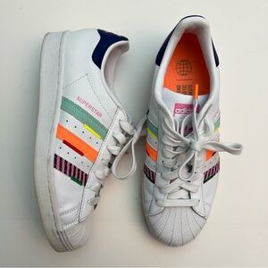adidas Superstar White Multicolor Sneakers